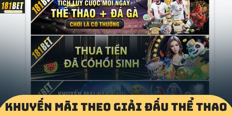 khuyến mãi theo giải đấu thể thao